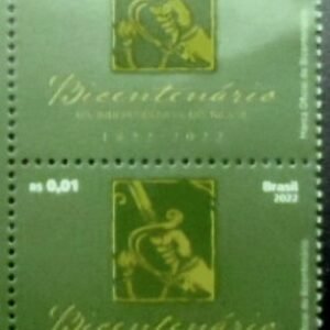 Par de selos postais do Brasil de 2022 Bicentenário da Independência M PR