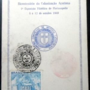 Folhinha Comemorativa de 1948 Exposição Filatélica Florianópolis 947