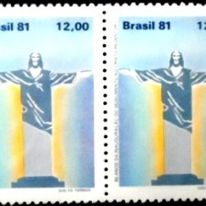 Selo postal do Brasil de 1981 Cristo Redentor M