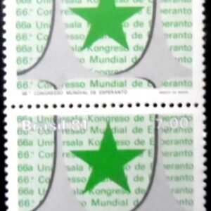 Par de selos postais do Brasil de 1981 Esperanto N PR