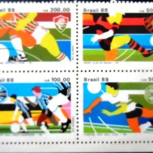 Série de selos postais do Brasil de 1988 Clubes de Futebol II 1 N