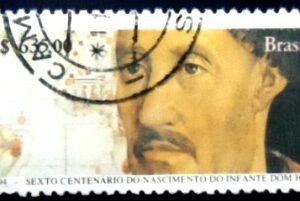 Selo postal do Brasil de 1994 Dom Henrique U