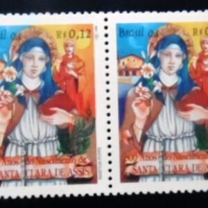 Par de selos postais do Brasil de 1994 Santa Clara M PR