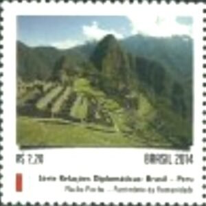 Selo postal do Brasil de 2014 Machu Picchu M