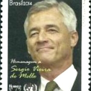 Selo postal do Brasil de 2014 Sergio Vieira de Mello M