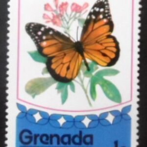 Selo postal De Grenada Grenadines de 1975 Queen Butterfly M
