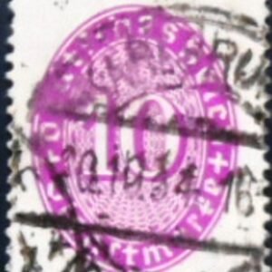 Selo postal da Reino Alemão de 1930 Value in an oval 10 U