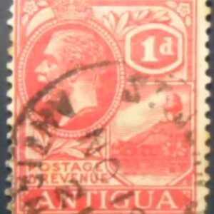 Selo de Antígua e Barbuda de 1921 King George V. and St John's Harbor 1 U
