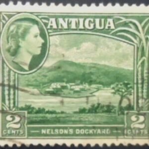 Selo postal de Antigua e Barbuda de 1953 Nelson's Dockyard 2 U