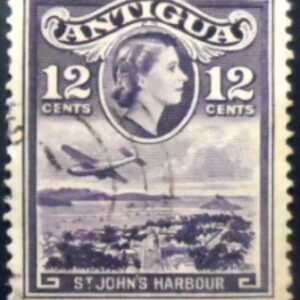 Selo postal de Antigua e Barbuda de 1953 St. John's Harbour 12 U