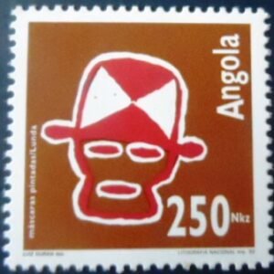 Selo postal da Angola de 1992 Art Quioca 250 M