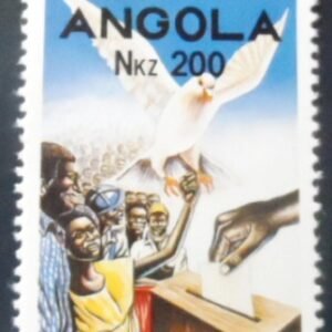 Selo postal da Angola de 1992 Free Elections in Angola 200 M