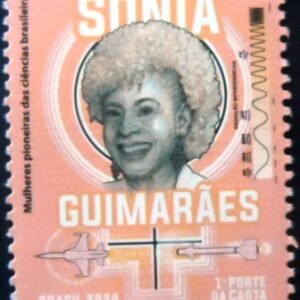 Selo postal do Brasil de 2024 Sonia Guimarães M