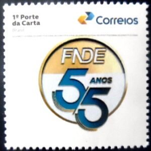 Selo postal personalizado do Brasil de 2023 FNDE M