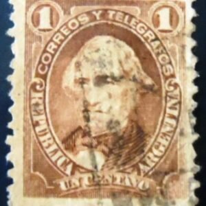 Selo postal da ARgentina de 1888 Dalmacio Vélez Sársfield 1 U sev