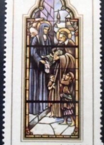 Selo postal da Argentina de 1982 St Vincent of Paul M