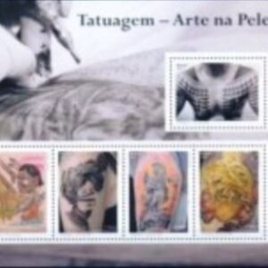 Bloco postal do Brasil de 2016 Tatuagem M