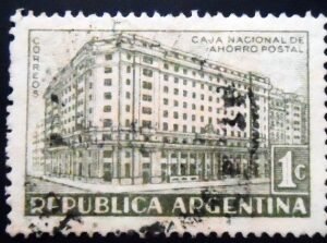 Selo postal da Argentina de 1942 National Postal Savings o U