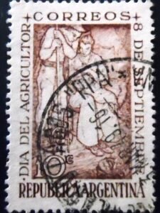 Selo postal da Argentina de 1948 Day of Farmers U
