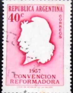 Selo postal da Argentina de 1957 Connstitutional Reform Convention 40 U
