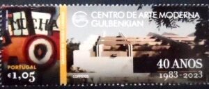 Selo postal de Portugal de 2023 Mucha by Amadeo de Souza-Cardoso M