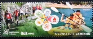 Selo postal de Portugal de 2023 Catholic Scouting in Portugal M