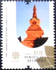 Selo postal de Portugal de 2023 Stupa Lisbon M
