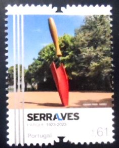 Selo postal de Portugal de 2023 Plantoir by Claes Oldenburg and Coosje van Bruggen M
