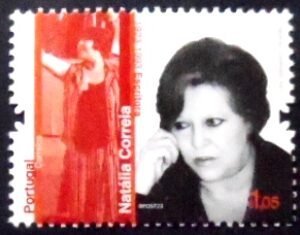 Selo postal de Portugal de 2023 Natália Correia M