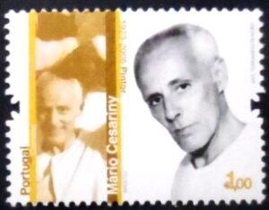 Selo postal de Portugal de 2023 Mário Cesariny M