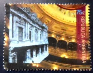 Selo postal da Argentina de 1999 The Opera House in Buenos Aires N