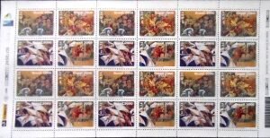 Folha completa de Se-tenant do Brasil de 2000 Descobrimento do Brasil M SET FL