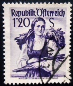 1Selo postal da Áustria de 949 Lower Austria U sev