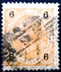 Selo postal da Áustria de 1899 Emperor Franz Joseph 6 U sev