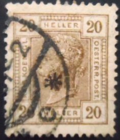 Selo postal da Áustria de 1901 Emperor Franz Joseph 20 U sev