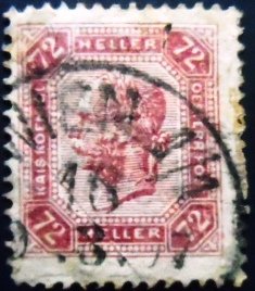 Selo postal da Áustria de 1904 Franz Joseph 72 U sev