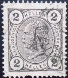 Selo postal da Áustria de 1905 Emperor Franz Joseph 2 U ev