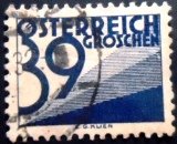 Selo postal da Áustria de 1932 Digit & triangles 39 U