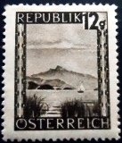 Selo postal da Áustria de 1945 Schafberg N