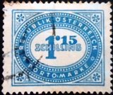 Selo postal da Áustria de 1947 Digit in oval frame 1.15 U