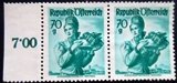 Par de selos postais da Áustria de 1949 Lower Austria N x PR 2