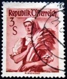 Selo postal da Áustria de 1949 Burgenland U sev