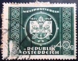 Selo postal da Áustria de 1949 Letter & posthorn 40 U