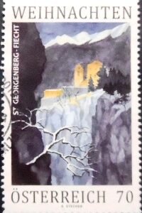 Selo postal da Áustria de 2013 Church St. Georgenberg U