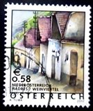 Selo postal da Áustria de 2002 Wine cellars in Hadres U