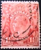 Selo postal da Austrália de 1930King George V 1½ U sev