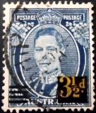 Selo postal da Austrália de 1941 King George VI Surcharged 3½d on 3d U