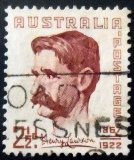 Selo postal da Austrália de 1949 Henry Archibald Hertzberg Lawson U