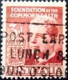 Selo postal do Brasil de 1951 Edmund Barton U