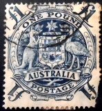 Selo postal da Austrália de Coat Of Arms 1 U